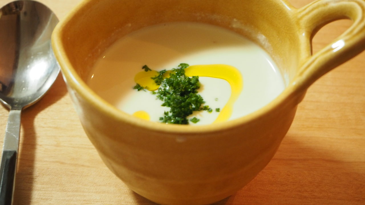 洋食献立に救世主 混ぜて速攻 枝豆豆腐の冷製スープ レシピ Omumog
